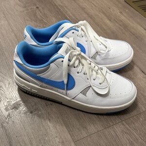 Nike Court Vision Lowtop White and Blue Sneakers
